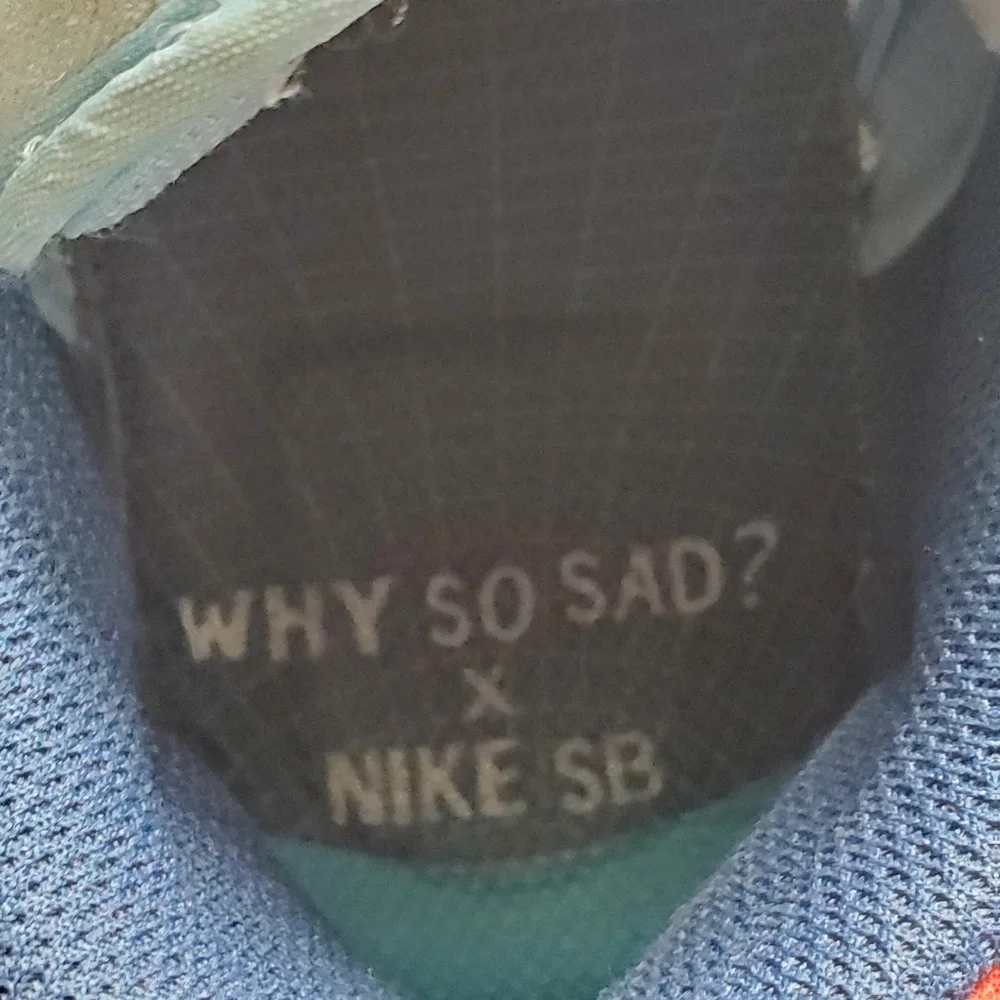Nike SB Dunk Low Why So Sad Size 10 DX5549-400 Sneakers Shoes Blue NO BOX - Picture 9 of 12